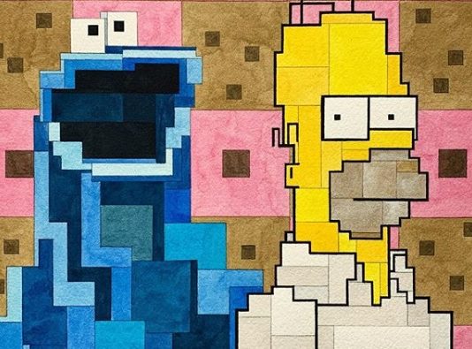 Artist Pixalates Pop-Culture Characters and Iconic Art