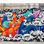 Artist Paints Large Doodles On Boring Walls