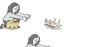 Artist Draws Cartoons about Her Daily Life and Her Sassy Pug Mochi