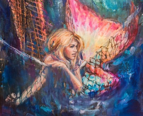 Inspired by the Ocean, Artist Depicts Beautiful Portraits of Women