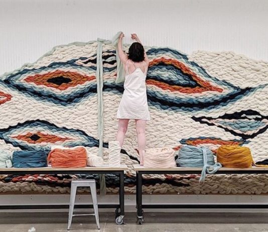 Meghan Shimek Makes Large Woven Wall Hangings