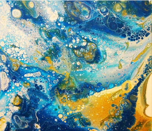 Artist Creates Fluid Paintings and Landscapes