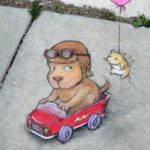 David Zinn Creates Adorable Small-Scale Chalk Artworks on Sidewalk