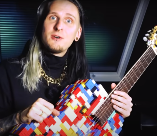 Musician Crafts a Full-Functioning Guitar Using LEGO Bricks