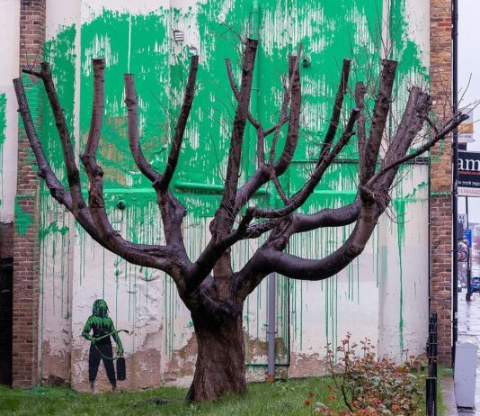 Banksy Paints a New Mural in London