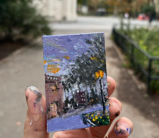Artist Hides Tiny Paintings in the Streets of Brooklyn, New York, for People to Find