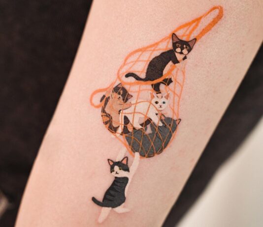 Salt Inkso is Making a Splash With Quirky “Cats in Bags” Tattoos