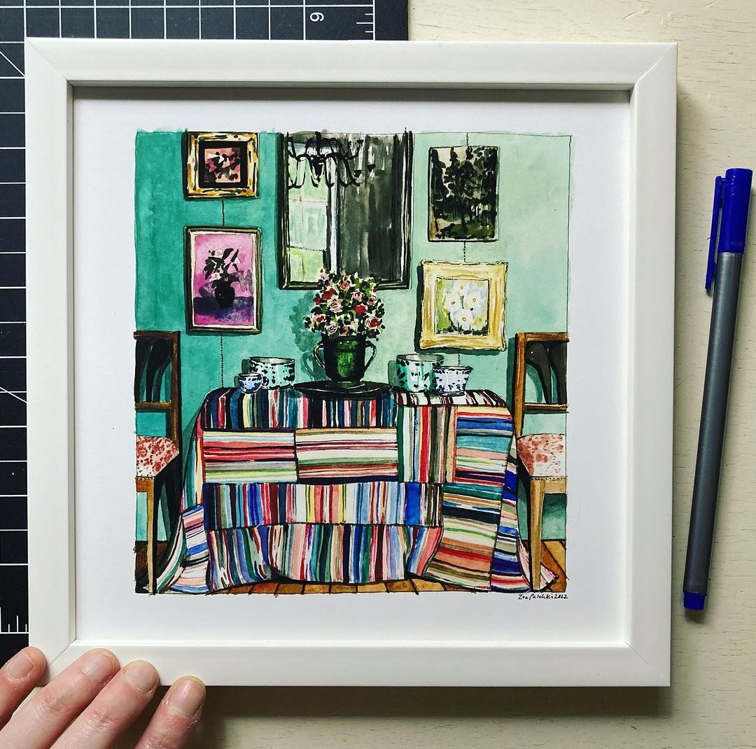 Zoe Paschkis Explores Interior Design With Her Wonderful Watercolors ...