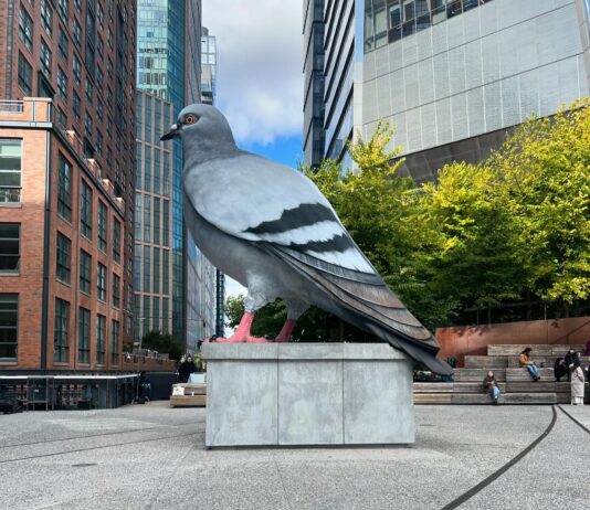 Ivan Argote’s Giant Pigeon Sculpture Surfaces in NYC