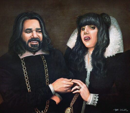 Artist Transforms a Thrift Store Painting into “What We Do in the Shadows” Portrait