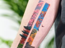 Dami Nam Captures Serene Moments and Beautiful Landscapes in Her Vertical Tattoos