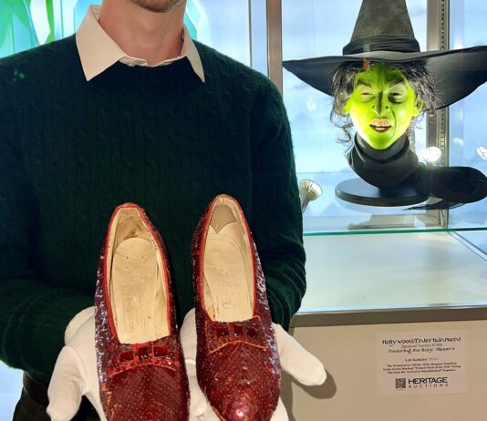 Judy Garland’s Ruby Slippers from “The Wizard of Oz” Are Up for Auction