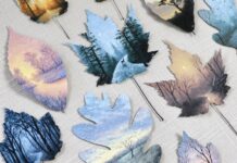 Katie Brooks is Transforming Dried Leaves Into Landscape Paintings