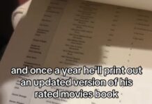 Dad Goes Viral for Rating and Keeping Track of Every Movie He’s Ever Watched