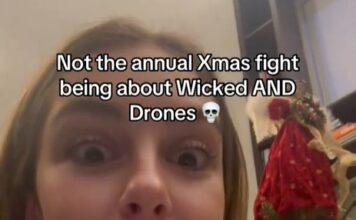 Christmas Argument about “Wicked” and Alien Drones Goes Viral