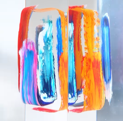 Fabian Oefner Captures Vibrant Brushstrokes in Resin in His Latest Series of Sculptures